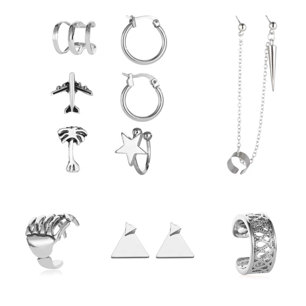 Earrings, Ear Cuffs, Ear Chains, Ear Clips (11pcs)
